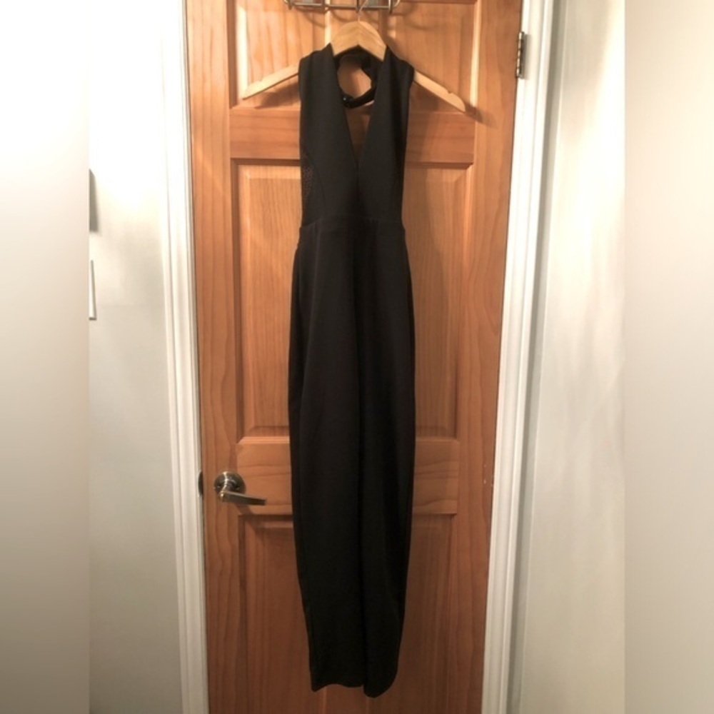 Misguided Tall Black Sleeveless Sexy Jumpsuit Size 8